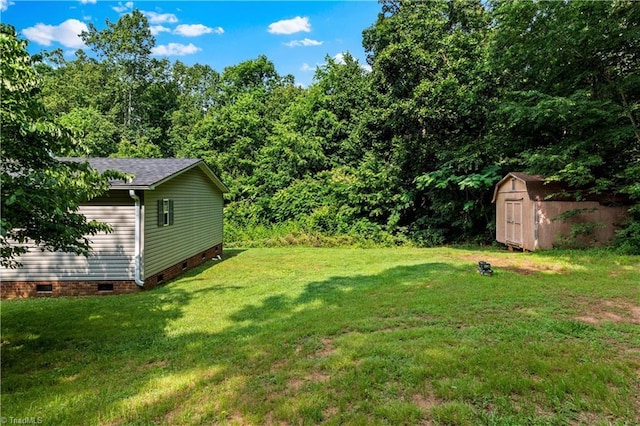103 Forest Dr, King, NC 27021 - view of green lawn featuring a shed