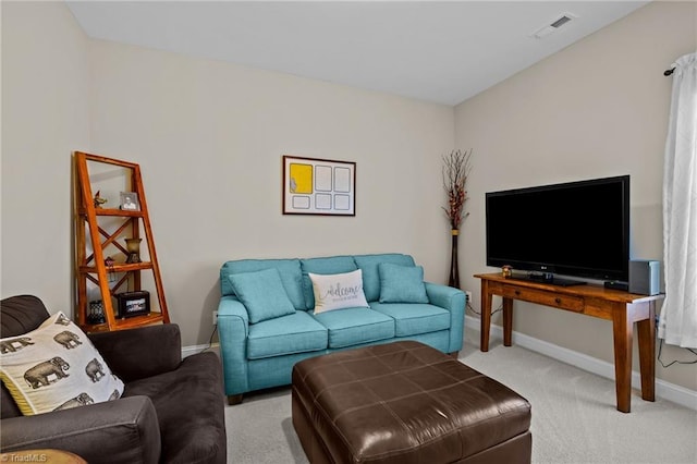 view of carpeted living room