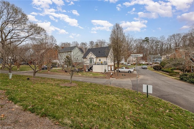 view of street with a residential view