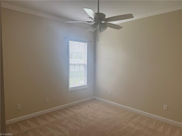 401 Pelican Ln, Clemmons, NC 27012 - spare room featuring light carpet, baseboards, ornamental molding, and a healthy amount of sunlight