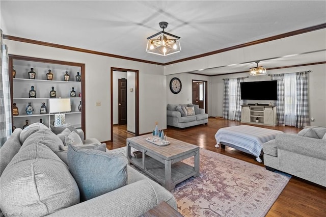 living room featuring wood-type flooring