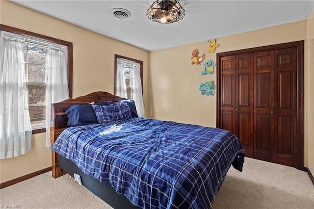 view of carpeted bedroom