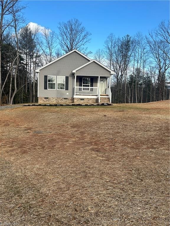 view of front of property with a porch