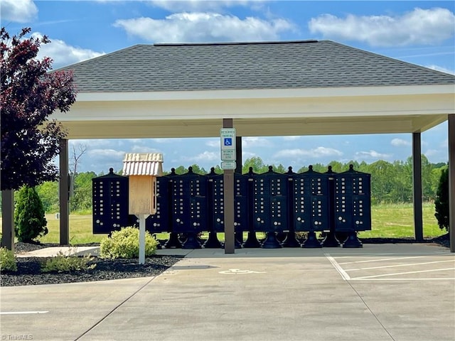 view of community with mail area
