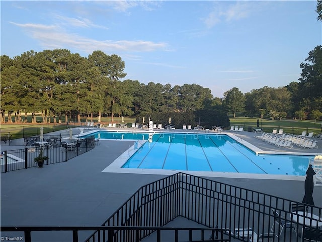 view of pool with a patio