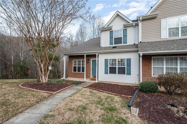 view of property with a front yard