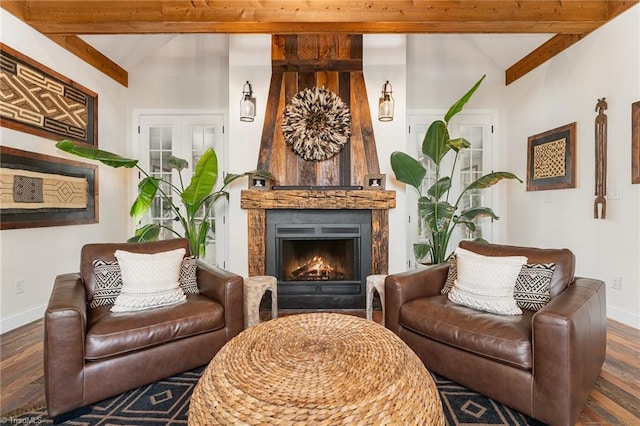 2733 Nebo Rd, East Bend, NC 27018 - living area with wood finished floors and a fireplace