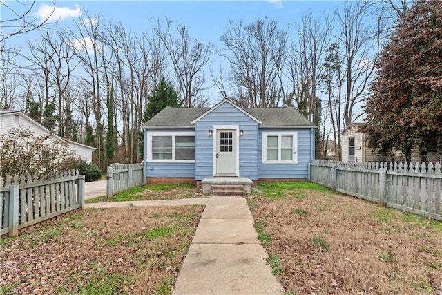 view of bungalow-style home