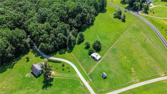 bird's eye view with a rural view