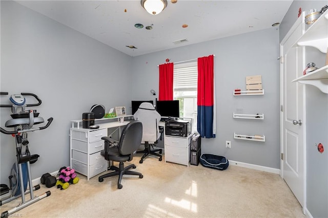 1720 Timber Cove Ct, Winston-Salem, NC 27127 - carpeted home office with baseboards and visible vents