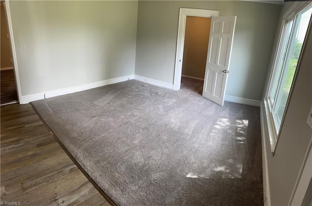 unfurnished bedroom featuring wood-type flooring