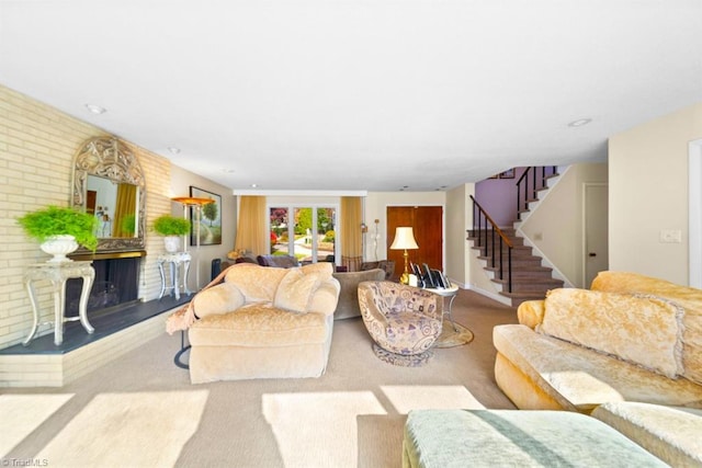 view of carpeted living room