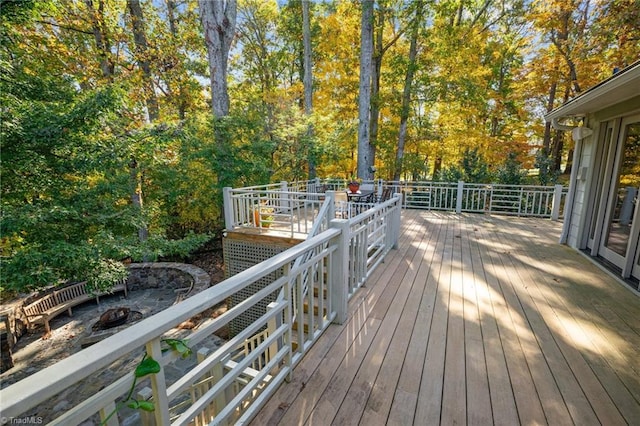 view of wooden terrace