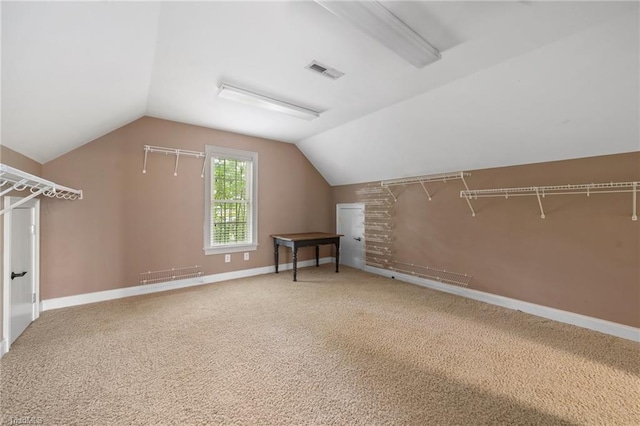 4803 Bluff Run Dr, Greensboro, NC 27455 - bonus room featuring lofted ceiling, carpet floors, and baseboards