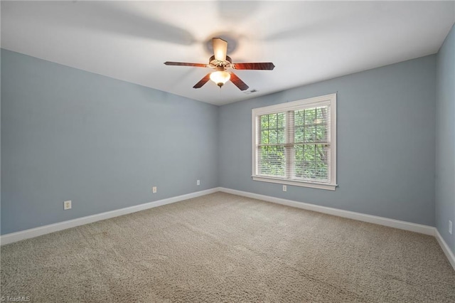 4803 Bluff Run Dr, Greensboro, NC 27455 - carpeted empty room with ceiling fan and baseboards