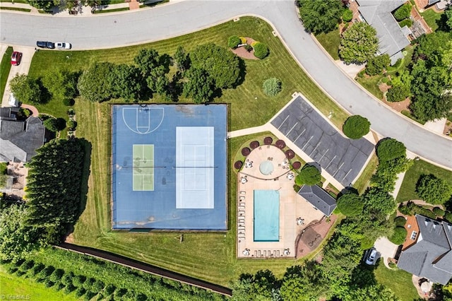 4803 Bluff Run Dr, Greensboro, NC 27455 - bird's eye view of a pool area