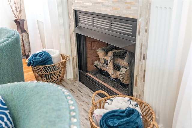 interior details with wood-type flooring