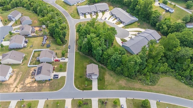 aerial view with a residential view