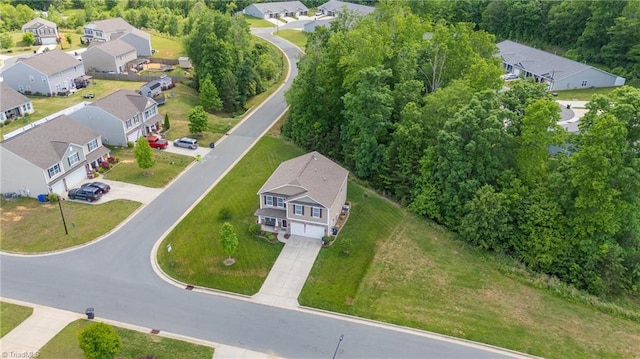 aerial view featuring a residential view