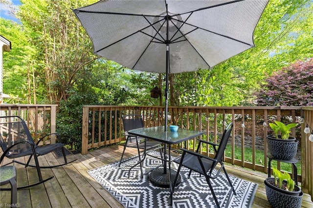 3100 Coachmans Way, Durham, NC 27705 - wooden terrace featuring outdoor dining space