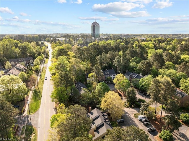 3100 Coachmans Way, Durham, NC 27705 - bird's eye view featuring a wooded view