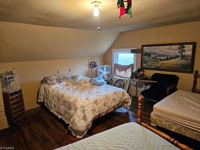 4793 Cheek Mountain Rd, Laurel Springs, NC 28644 - bedroom with wood finished floors and lofted ceiling