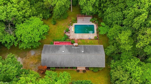 4515 Gilmore Dr, Liberty, NC 27298 - aerial view of property and surrounding area featuring a pool