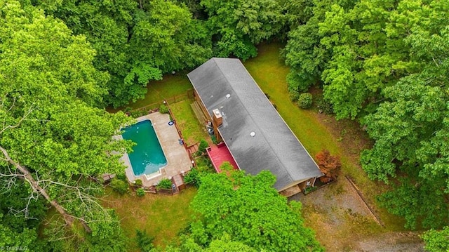 4515 Gilmore Dr, Liberty, NC 27298 - view from above of property featuring a pool area