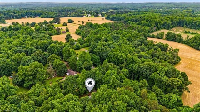 4515 Gilmore Dr, Liberty, NC 27298 - aerial view of a heavily wooded area