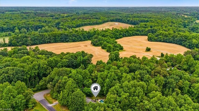 4515 Gilmore Dr, Liberty, NC 27298 - aerial view of a heavily wooded area