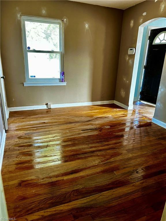 foyer with light hardwood / wood-style floors