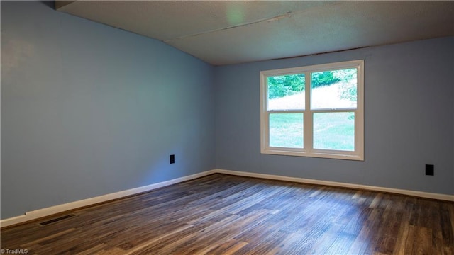 1176 Arbor Grove Church Rd, Millers Creek, NC 28697 - empty room with dark wood-style floors and vaulted ceiling