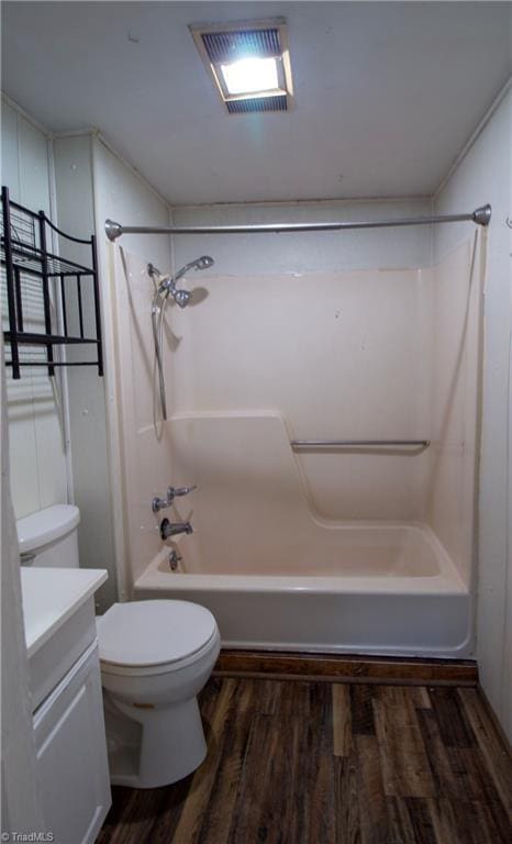 1176 Arbor Grove Church Rd, Millers Creek, NC 28697 - full bath featuring shower / bathtub combination, wood finished floors, and vanity