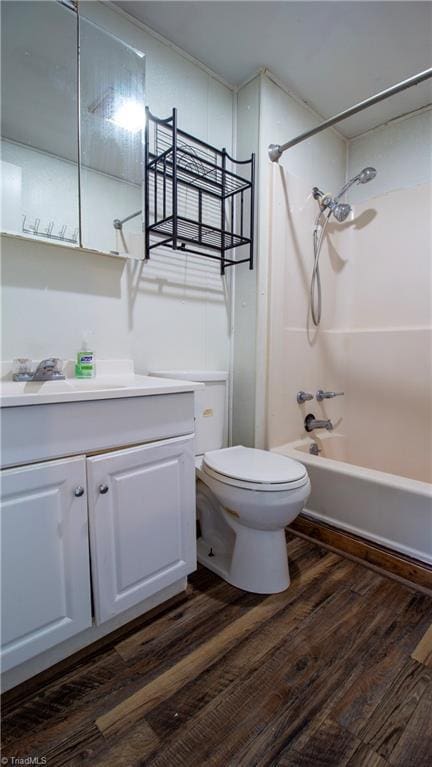 1176 Arbor Grove Church Rd, Millers Creek, NC 28697 - bathroom with vanity, bathtub / shower combination, and wood finished floors