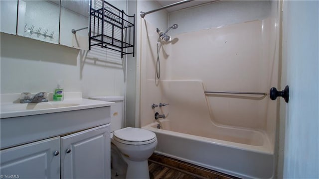1176 Arbor Grove Church Rd, Millers Creek, NC 28697 - full bathroom featuring vanity, bathtub / shower combination, and wood finished floors