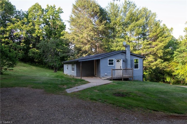 1176 Arbor Grove Church Rd, Millers Creek, NC 28697 - view of front of home with a front yard and a deck
