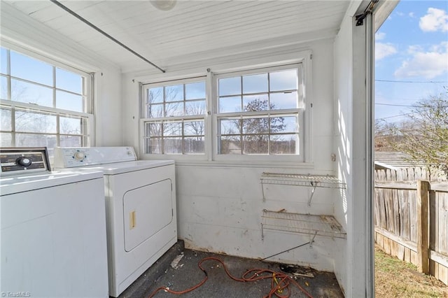 laundry area featuring separate washer and dryer