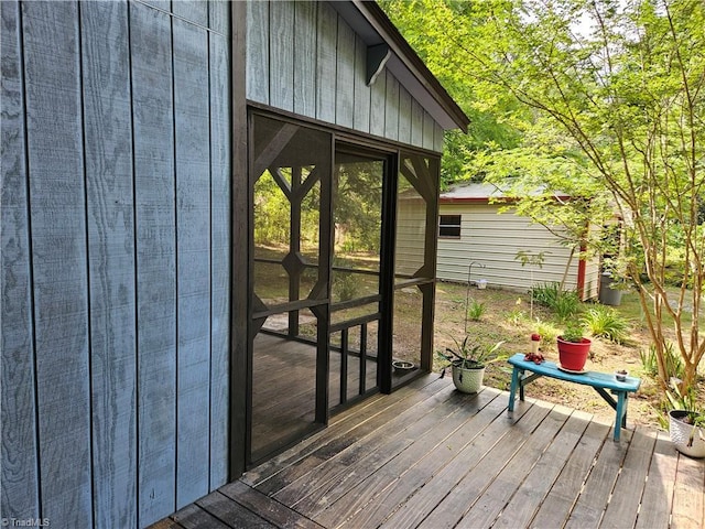 view of wooden deck