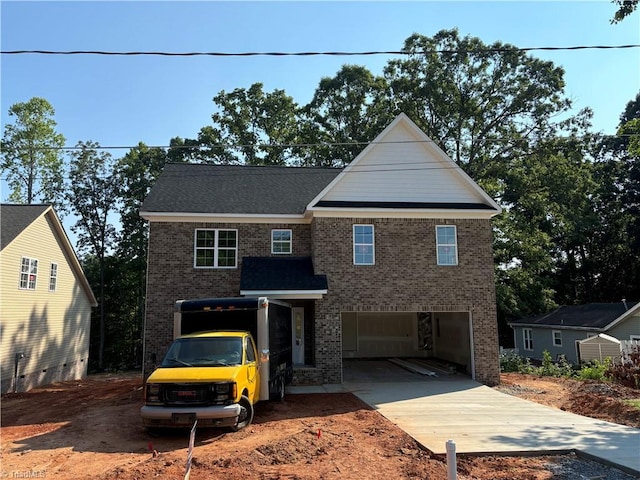 view of front of home featuring a garage