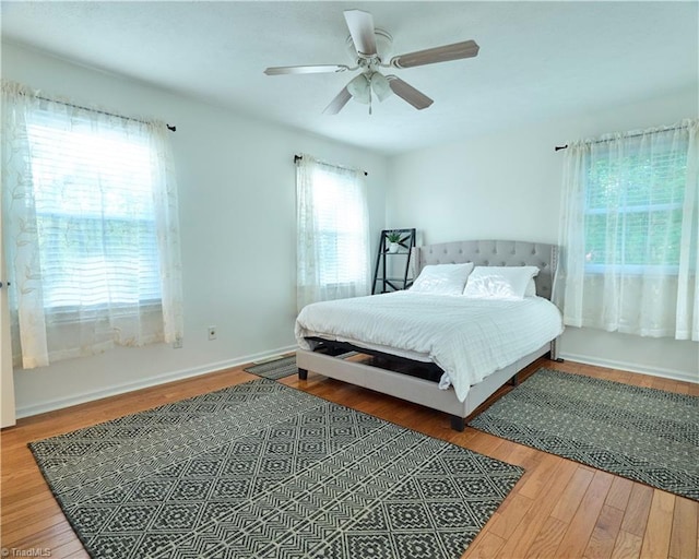 6130 Narrow Way Ln, Winston-Salem, NC 27105 - bedroom featuring wood finished floors and a ceiling fan
