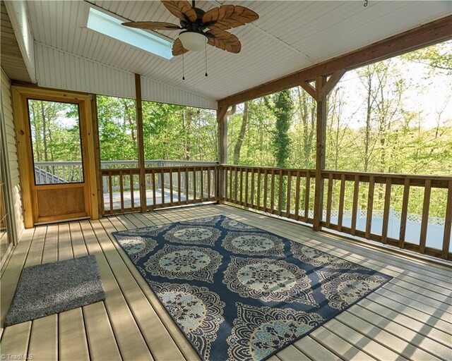 6130 Narrow Way Ln, Winston-Salem, NC 27105 - deck with a ceiling fan