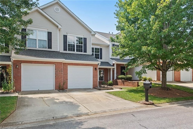 view of property with a garage