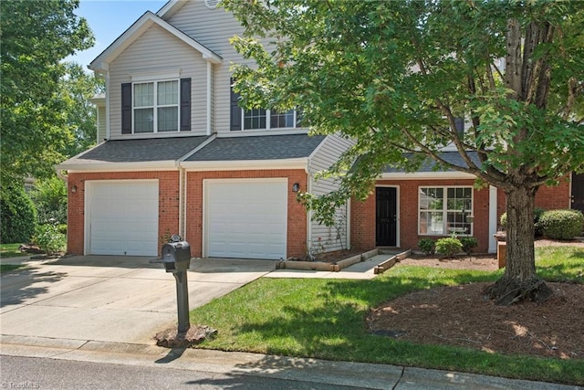 front facade with a garage