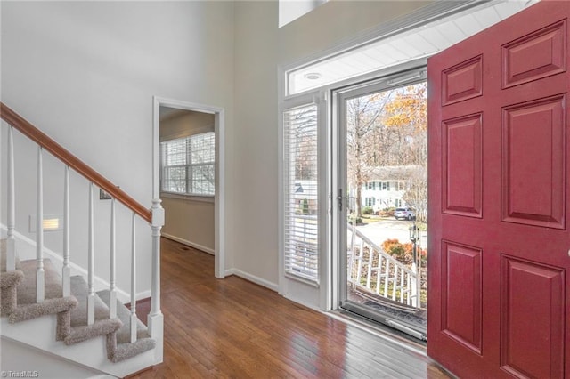 entryway featuring wood-type flooring