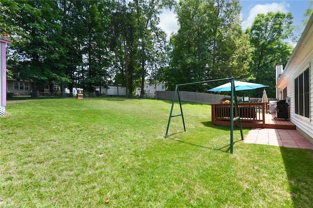 3920 Gisbourne Dr, Jamestown, NC 27282 - view of yard featuring a deck
