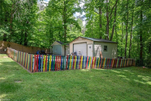 228 Barlow Cir, Winston-Salem, NC 27105 - view of yard with a storage unit and an outdoor structure