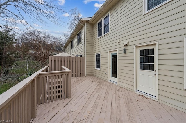 view of wooden deck