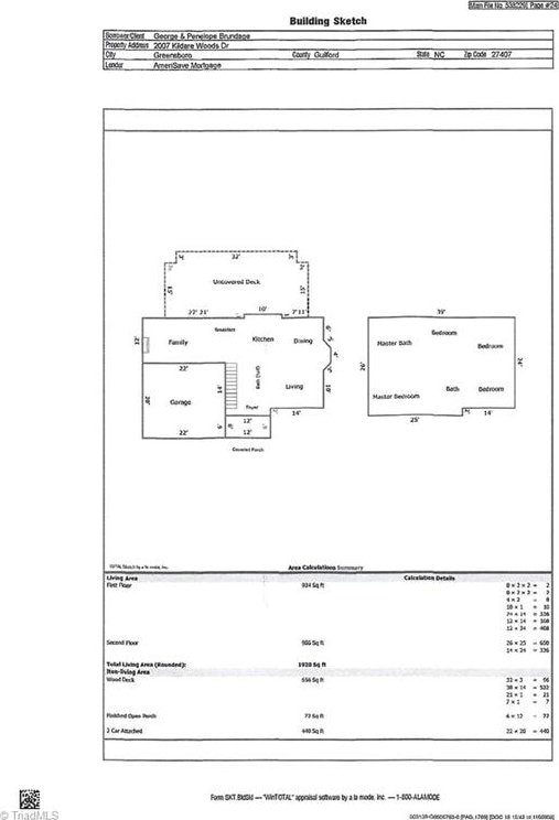 2007 Kildare Woods Dr, Greensboro, NC 27407 - floor plan / room layout