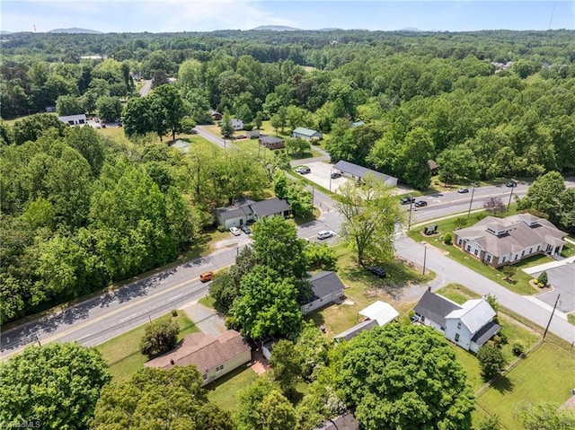 bird's eye view with a residential view and a view of trees