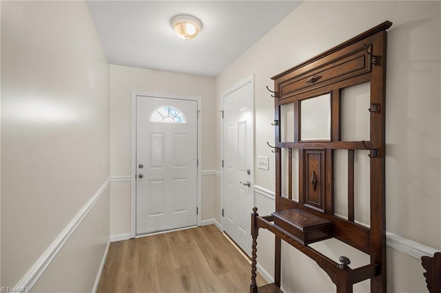 3972 Creekside Ct, Winston-Salem, NC 27127 - entrance foyer with light wood-type flooring and baseboards